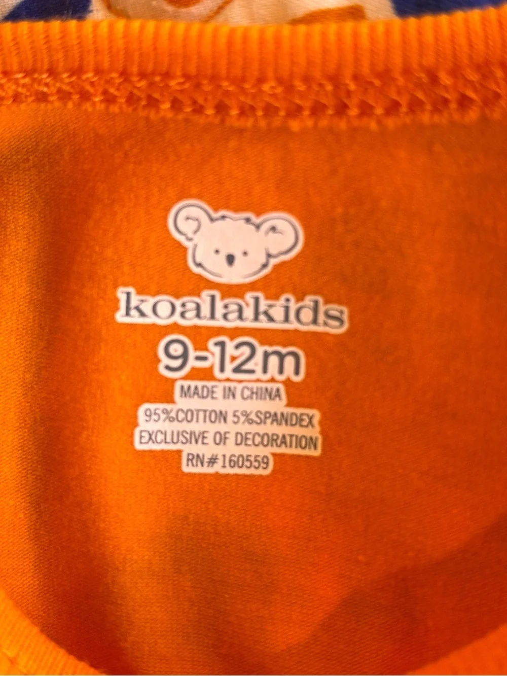 Koala Kids Pumpkin Tutu Bodysuit & Leggings Set 6-9M Halloween